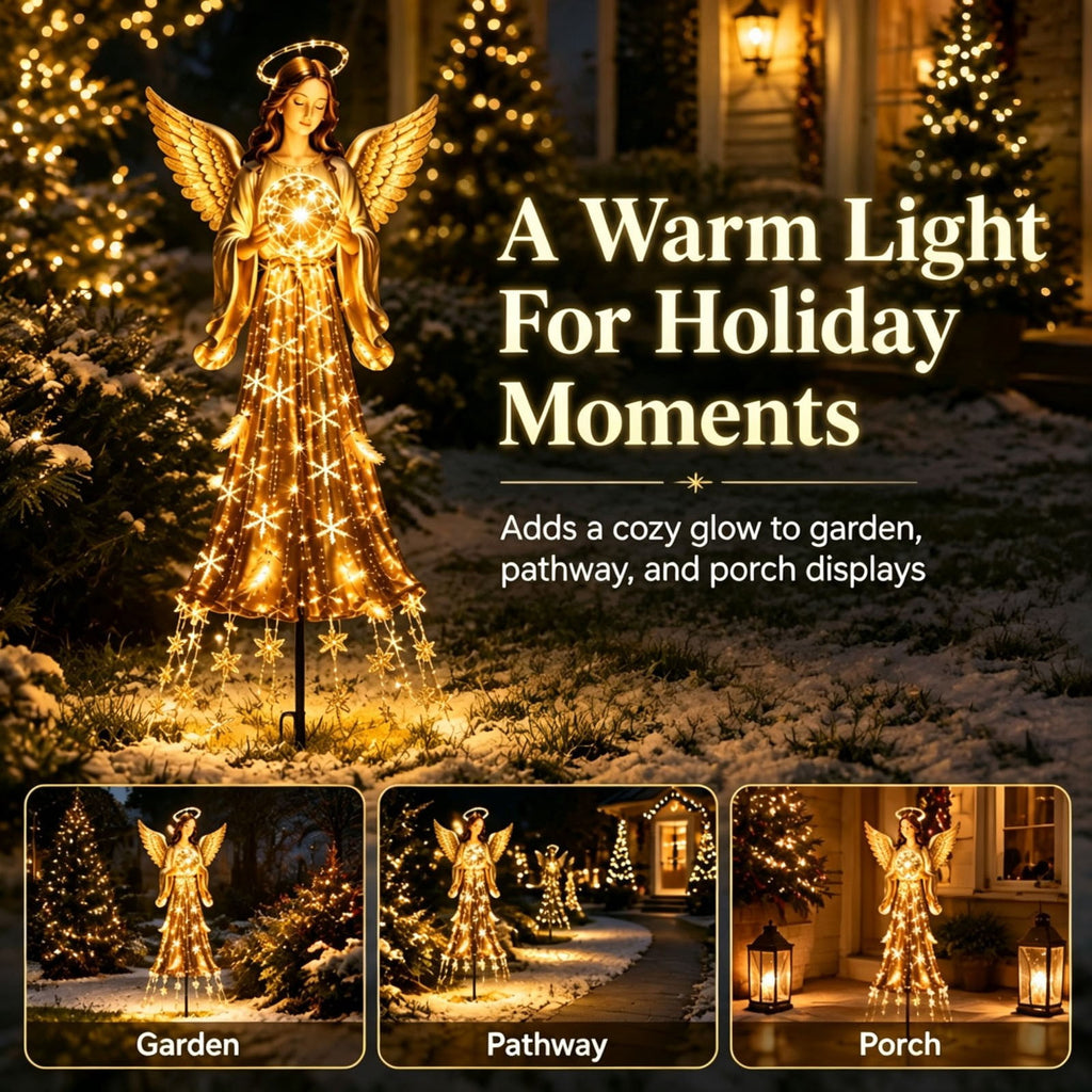 Halloween Witch Cauldron Garden Stake Lights, 2.7Ft LED Color Waterfall-Style Light Flow Flying Witch Garden Stake, Waterproof Weather Resistant Projector Lights for Outdoor Yard, Lawn, Pathway