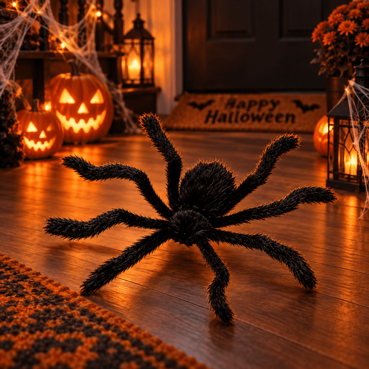 Diceymbol 36 in Voice Activated Crawling Spider Halloween Decorations Outdoor Indoor, Automatic Animated Spider for Home, Bar and Party Decor