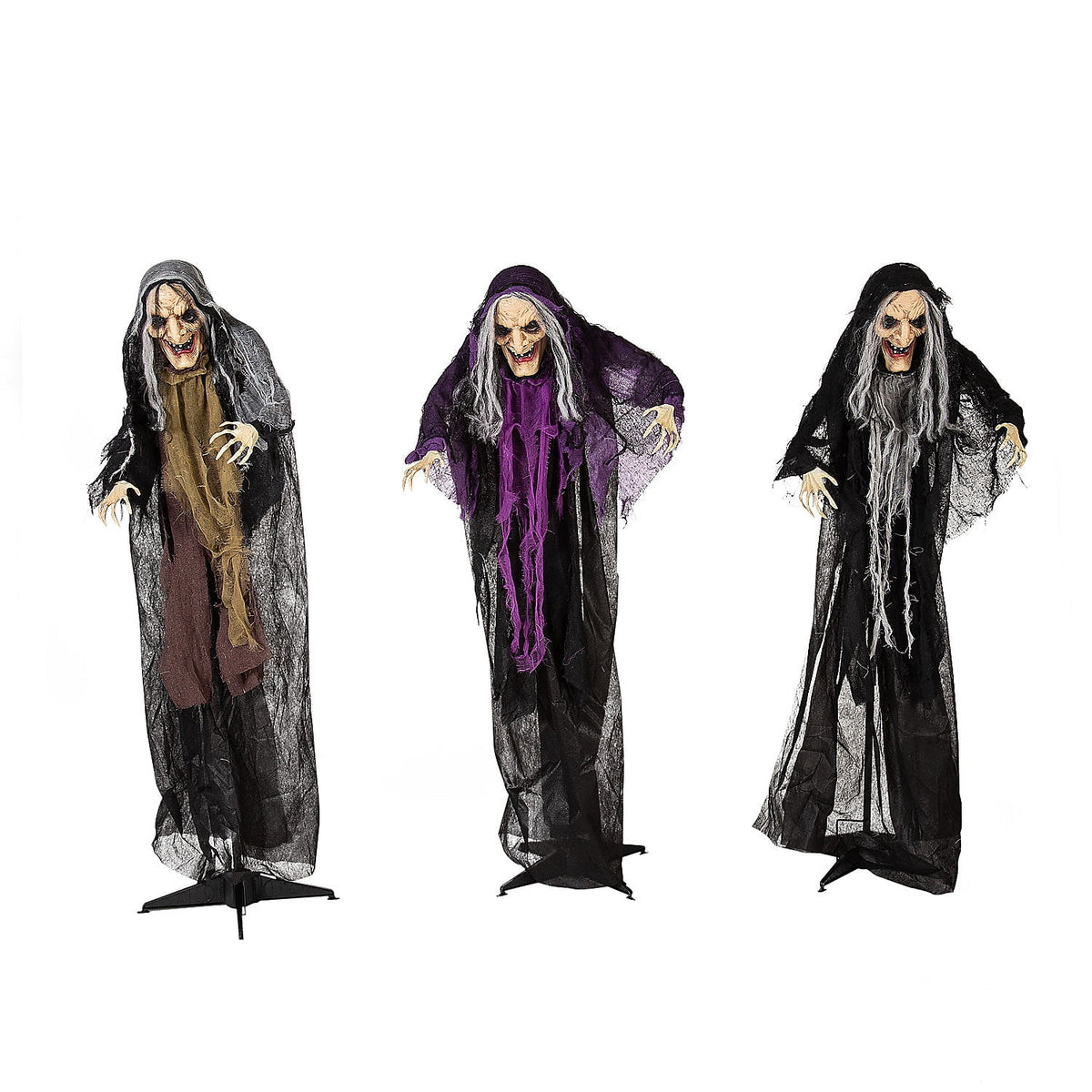Fun Express 4ft. Animated Witch Yard Stakes Halloween - 3 Pieces