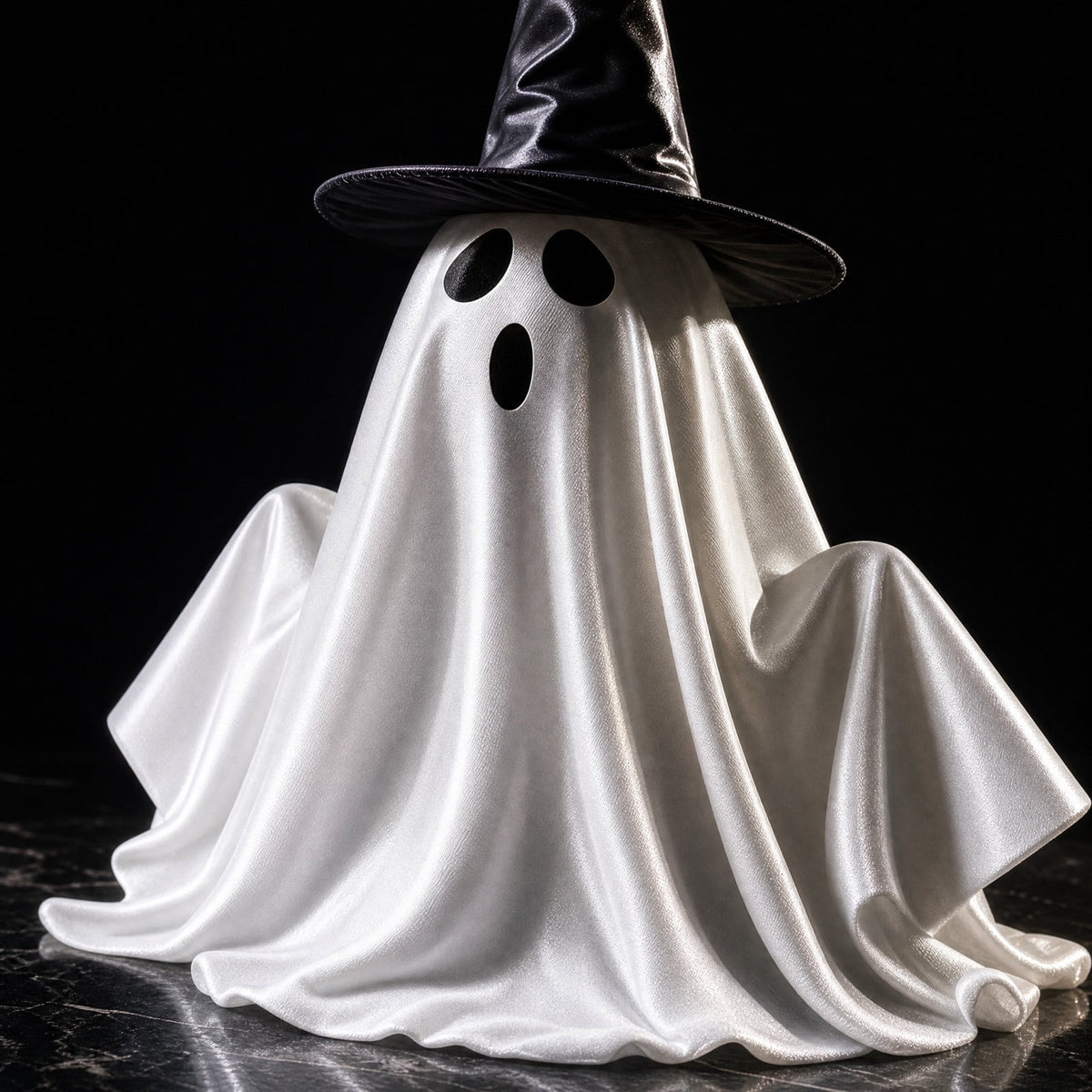 Motion Activated Sound Jump Ghost Prop, Pre-Lit LED Green Light Screaming Doll Spooky Decor, Animated Yard Statue for Halloween Party Props